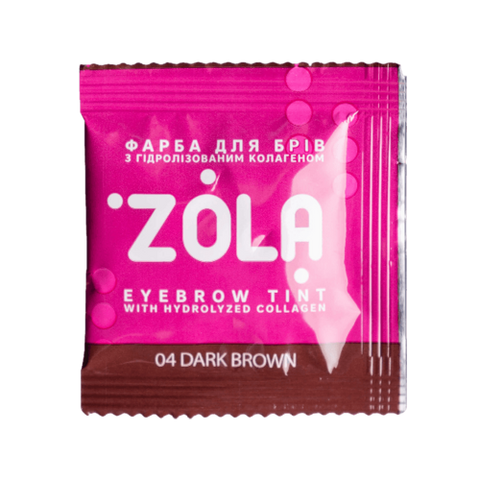 ZOLA Фарба для брів в саше з колагеном 04 Dark Brown 5мл 0000000306 фото
