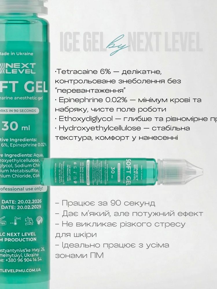 NEXT LEVEL Анестезія вторинна без лідокаїну SOFT 15мл 0000001767 фото