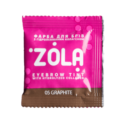 ZOLA Фарба для брів в саше з колагеном 05 Graphite 5мл 0000000307 фото