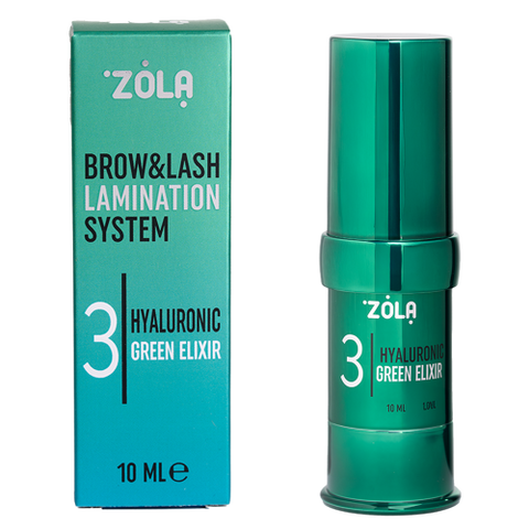 ZOLA Склад для ламінування Color Lab 03 Hyaluronic Green Elixir 10мл 0000001607 фото
