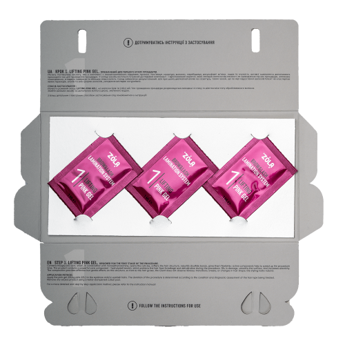 ZOLA Набір для ламінування в саше Color Lab 01 Lifting Pink Gel 3х1мл 0000001287 фото