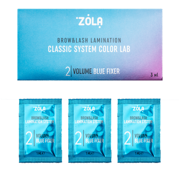 ZOLA Набір для ламінування в саше Color Lab 02 Volume Blue Fixer 3х1мл 0000001288 фото