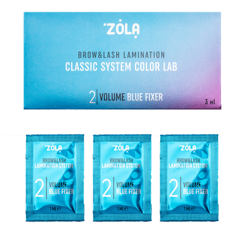 ZOLA Набір для ламінування в саше Color Lab 02 Volume Blue Fixer 3х1мл 0000001288 фото
