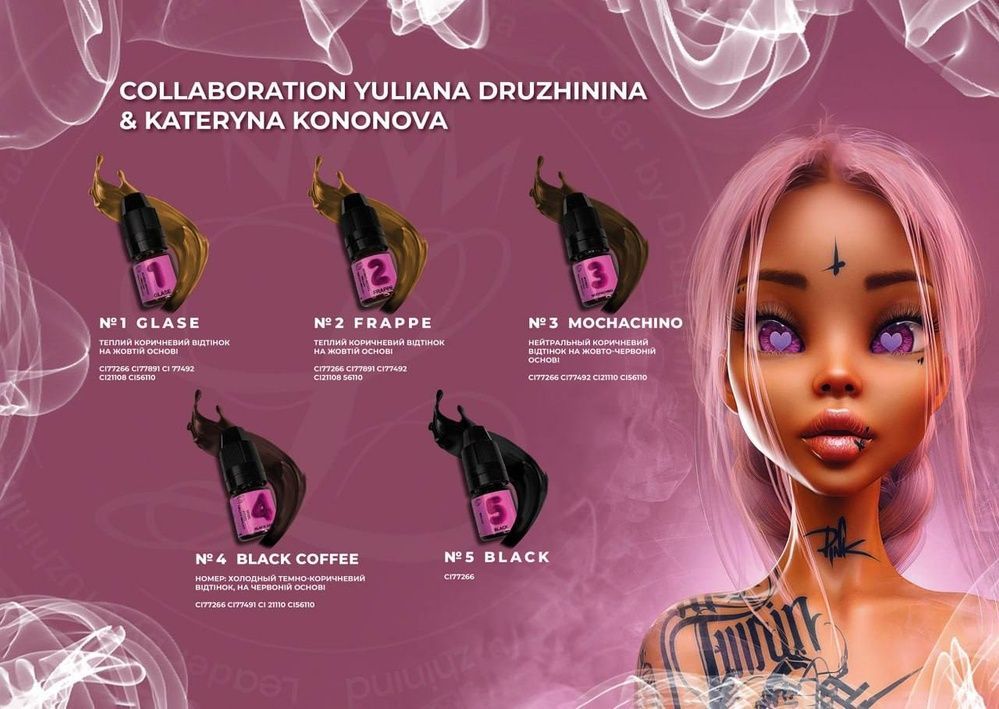 LEADER Пігмент гібрид для вік Кононова №4 Black coffee 5мл 0000000683 фото