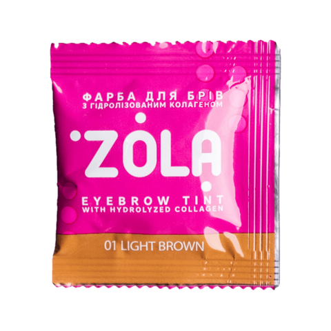 ZOLA Фарба для брів в саше з колагеном 01 Light brown 5мл 0000000303 фото