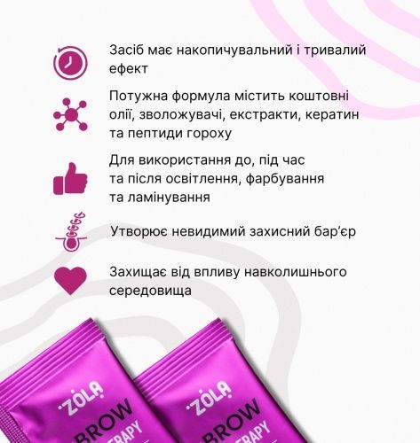 Набір ZOLA Brow Therapy, реструктуризуючий мембранно-ліпідний комплекс 10&times;1,5 мл 0000001676 фото