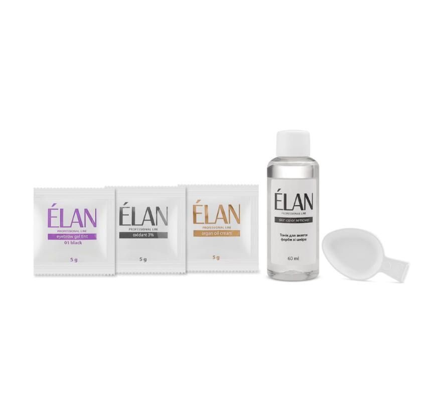 ELAN Фарба для брів комплект 01 чорний 10х5мл 0000000263 фото